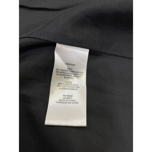 Tibi 'Recycled' Black Tropical Wool Sculpted Blazer Size 0 - Picture 5 of 5